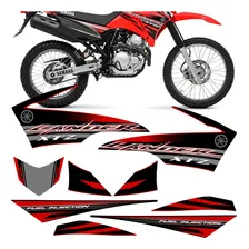 Kit Adesivo Faixa Moto Yamaha Lander Xtz 250 Vermelho 2014 Foto  mini 1