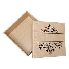 Caixa Traço Arabesco Em Mdf Cru 15x15x5 Foto mini 4