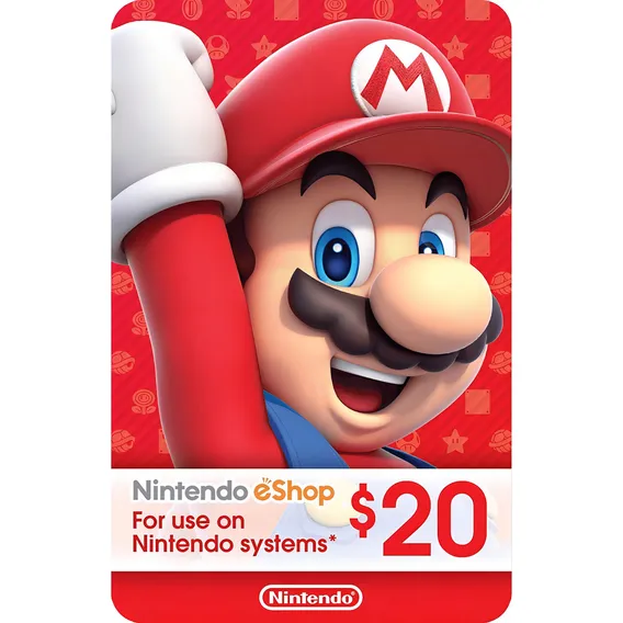 Cartão digital Nintendo Eshop Nintendo 20usd Foto 1