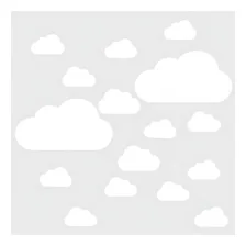 18 Nuvens Adesivo Parede Quarto Nuvens Infantil Bebe Papel Cor BRANCAS Foto mini 2