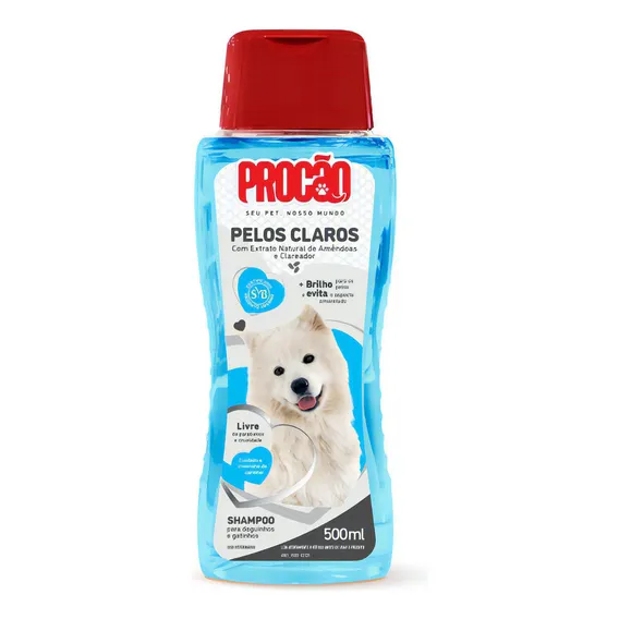 Shampoo Pet Pelos Claros Procão 500ml Foto 1