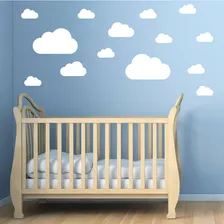 18 Nuvens Adesivo Parede Quarto Nuvens Infantil Bebe Papel Cor BRANCAS Foto mini 1