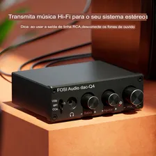 Amplificador Fone Ouvido Fosi Audio Q4 Mini Stereo Gaming DAC Foto mini  3