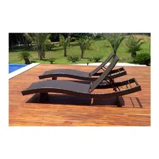 01 Chaise Espreguiçadeira De Aluminio E Fibra Para Piscina Cor Opcional Foto mini 2