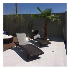 01 Chaise Espreguiçadeira De Aluminio E Fibra Para Piscina Cor Opcional Foto mini 3