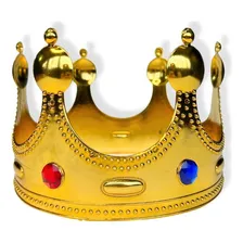 01 Coroa Rei Rainha PrÃncipe Ajustável Fantasia Carnaval Foto mini 1