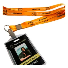 01 Crachá Pvc + Cordão Personalizado + Porta Crachá + Arte Foto mini 3