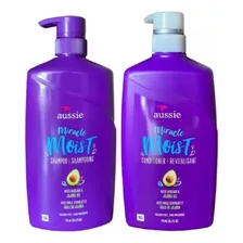 01 Kit Aussie Mega Moist Shampoo + Condicionador 778ml Cada Foto mini 2