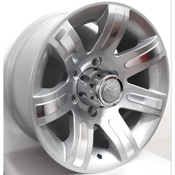 01 Roda Hilux Silverado D20 Aro16 6x139 (1 Unid)+bico Cor Prata Diamantado Foto 1