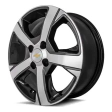 01 Roda Onix Ltz Corsa Celta Aro 15 4x100 Cor Grafite Com Diamantado KRMai R Foto mini 1