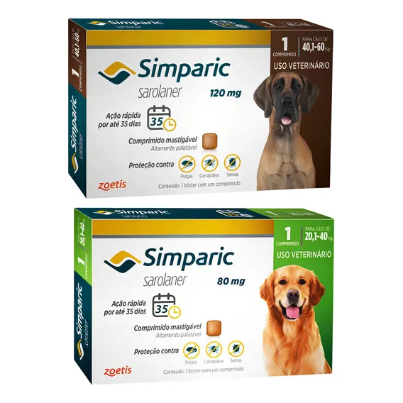 01 Simparic 40 A 60kg E 01 Simparic 20 A 40kg 1 Comprimido Foto 1