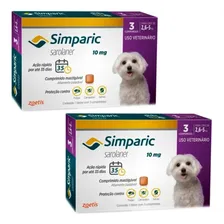 02 Antipulgas Simparic 10mg - Cães 2,6 A 5kg 3 Comprimidos Foto mini 1