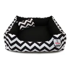 02 Cama P/ Cachorro Gato Caminha Pet 70x70 100% Lavável Cor Game/chevron Preto Foto mini  3