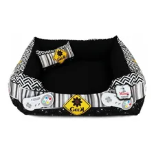 02 Cama P/ Cachorro Gato Caminha Pet 70x70 100% Lavável Cor Game/chevron Preto Foto mini  2