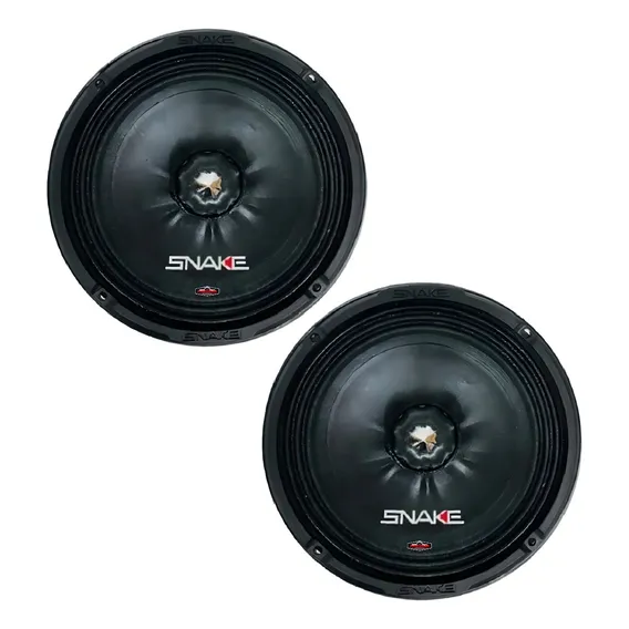 02 Falantes 6 Polegadas Profissional Snake Esv200 Mid Bass Cor Branco Foto 1