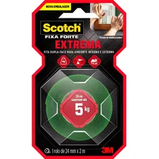 02 Fita Dupla Face Espuma Fixa Forte 24mmx2m 3m Scotch 5kg Foto mini 2