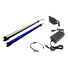 02 Luminária Led 70cm C/ Fonte E Dimmer P/ Aquário 12v Foto mini 1