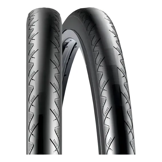 02 Pneu Bicicleta Bike Speed Strada 700 X 23 Treino Arame Cor Preto Foto 1
