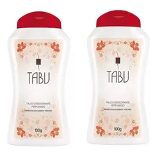 02 Talco Desodorante Perfumado Tabu Embalagem 100g Foto  mini 1