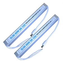 02pçs Fonte Ultra Slim Mini 12v 60w 5a Biv P/ Fita Led Cftv Foto mini 1