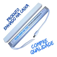 02pçs Fonte Ultra Slim Mini 12v 60w 5a Biv P/ Fita Led Cftv Foto mini 4
