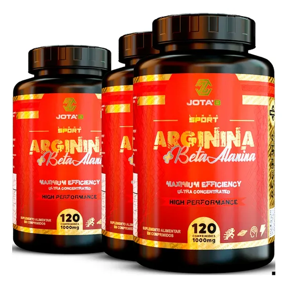 03 Arginina + Alanina 360comprimidos 1000mg No2 Oxidonitrico Sabor Dilatex Foto 1
