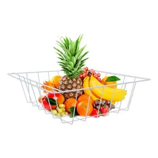 03 Cestos De Fruteira Aço Art Com Corrediças Branco Tradicional Foto mini 4