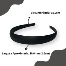 03 Tiara Abaulada Lisa Arquinho Preto Acess贸rio 20mm Foto mini 3