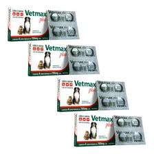 04 Cx VermĂfugo CĂŁes Gatos Vetmax Plus 4 Comprimidos Vetnil Foto mini 1