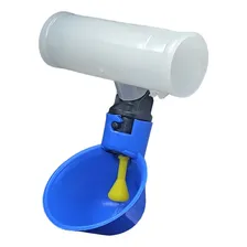 04 P Bebedor Automático Copo Ave Frango Galinha C Adaptador Cor Azul Foto mini 1