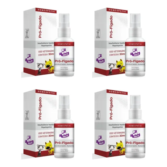 04 Pro Fígado 30ml Insuficiência Hepática Hepatite Homeopet Foto 1