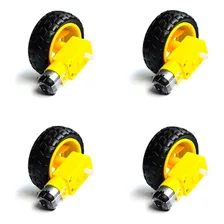 04 - Roda Pneu Motor Dc 3 A 6v Rob贸tica Arduino Carro Foto mini 1