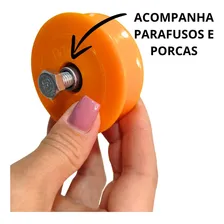 04 Roldana Nylon Laranja 3 Polegadas Portão Grade Trilho Foto mini 4