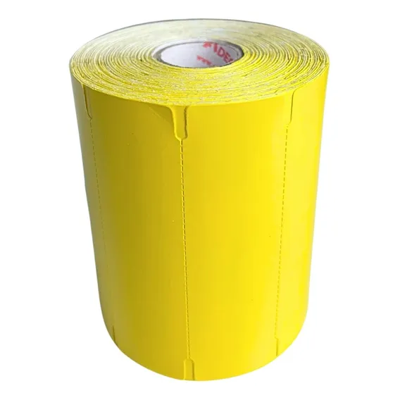 04 Rolos Etiqueta Gondola - 100x30mm- Amarela + 03 Ribbons Cor Amarelo Foto 1