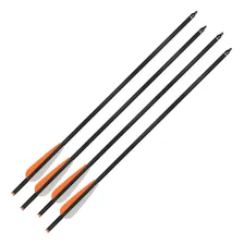 04x Flecha Balestra 26g Carbono Alta Resistencia 58cm Preta Foto mini 1