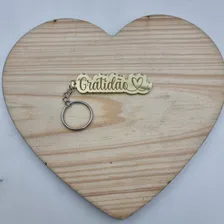 05 Chaveiros AcrÃlico Espelhado Dourado Gratidão Com Argola Foto mini 3