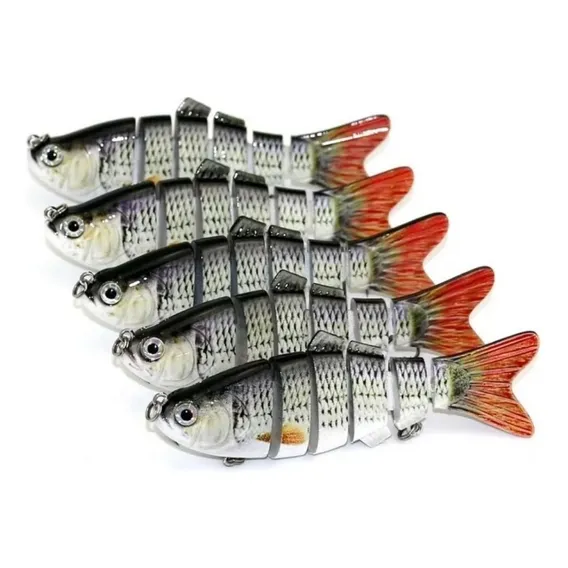 05 Isca Artificial Lambari Articulada 6 Segmentos 10cm 18gr Cor Conforme As Fotos - Sku 005 Foto 1