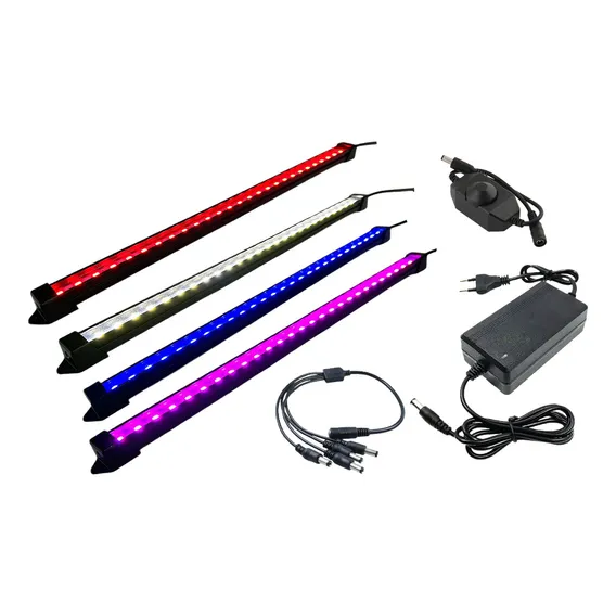 05 Luminárias Led Aquário Plantado 110cm Sem Suporte Luzes Cores 12v Foto 1