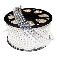 05 Metros Fita Led 5050 Branco Quente Mangueira Chata Sanca Luz Azul 220v Foto mini 3