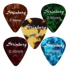 05 Palhetas Strinberg Spt 0.46mm Thin Celuloide Sortida Cor Colorido Tamanho Fino Foto mini 1