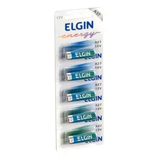 05 Pilhas Baterias Elgin 27a 12v A27 Alcalina 1 Cartela Foto mini 1