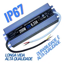 05pçs Fonte Blindada Automátic P/ Fita Led Ip67 200w 12v 16a Foto mini 4