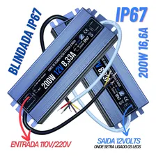 05pçs Fonte Blindada Automátic P/ Fita Led Ip67 200w 12v 16a Foto mini 3