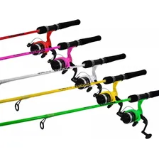 05un. Kit Pesca Vara 1,35m+molinete 1 Rolamento+linha Cor Foto mini 1
