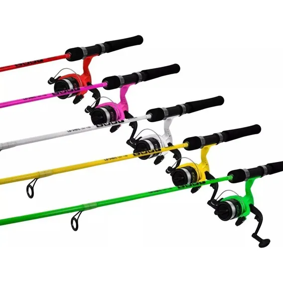 05un. Kit Pesca Vara 1,35m+molinete 1 Rolamento+linha Cor Foto 1