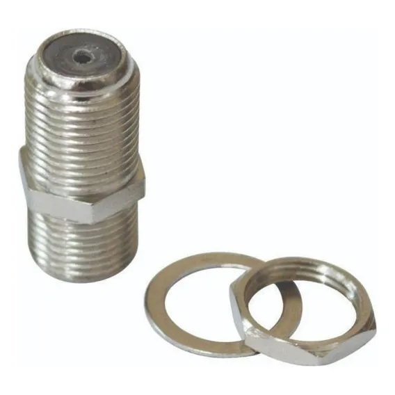 06 Conector Emenda Rf Fêmea Coaxial Rg6 Foto 1