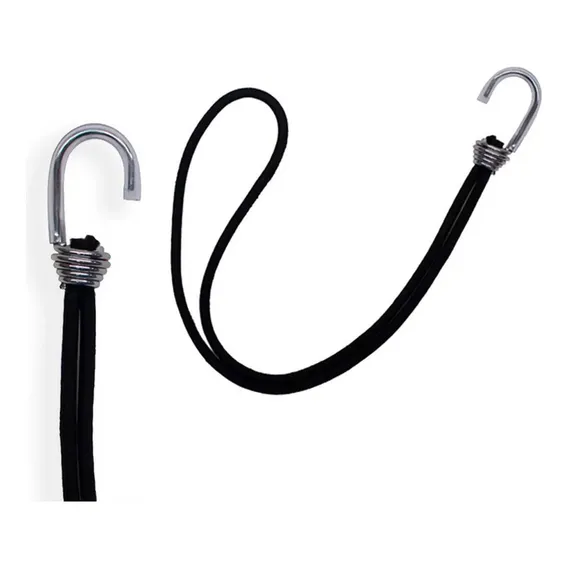 06 Extensor Preto Lona Encerado Elastico Borrachinha 40 Cm Foto 1