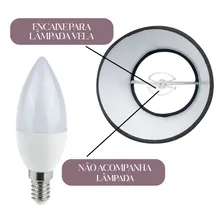 06 Mini Cupulas De Tecido Para Lustre Encaixe Na Lampada Foto mini 4