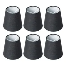 06 Mini Cupulas De Tecido Para Lustre Encaixe Na Lampada Foto  mini 1