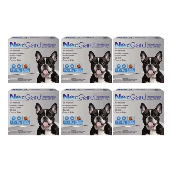 06 Nexgard Antipulgas E Carrapatos 4 -10kg Com 3 Comprimidos Foto 1